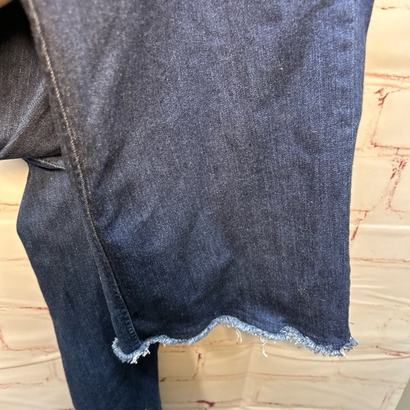 Rachel Roy denim jumpsuit medium size 8 blue stretch ruffle flare - Picture 5 of 10